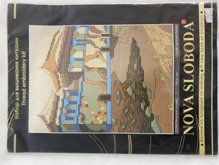 Набір для вишивки хрестиком NOVA SLOBODA "Японські будиночки" (art.СР5508) СР5508 NOVA SLOBODA фото