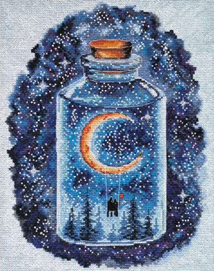 Набір для вишивання хрестиком Abris Art "Місяць для закоханих" (art.АН-095) АН-095 Abris Art фото