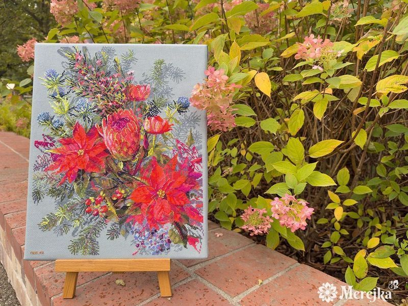 Набір для вишивання хрестом Merejka "Christmas Arrangement" ( art.К-272) K-272 Merejka фото