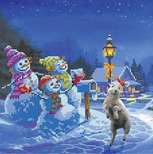 Схема для вишивки бісером "Сніговики" ( art: НР-3028) НР-3028 фото
