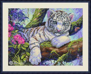 Набір для вишивання хрестом Merejka " White Tiger" ( art.К-260) К-260 Merejka фото