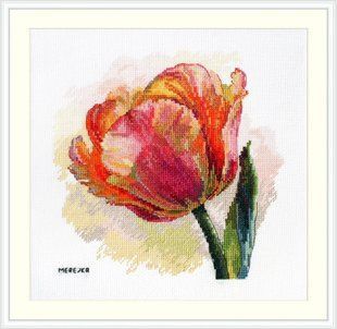 Набір для вишивання хрестом Merejka "Parrot Tulip" ( art.К-248) K-248 Merejka фото