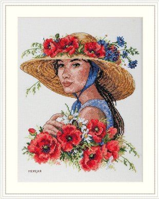 Набір для вишивання хрестом Merejka "Flower Hat" ( art.К-250) K-250 Merejka фото