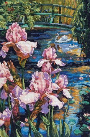 Набір для вишивки хрестом Classic Design &laquo;Іриси біля води&raquo; ( art.4591) 4591 Classic Design фото