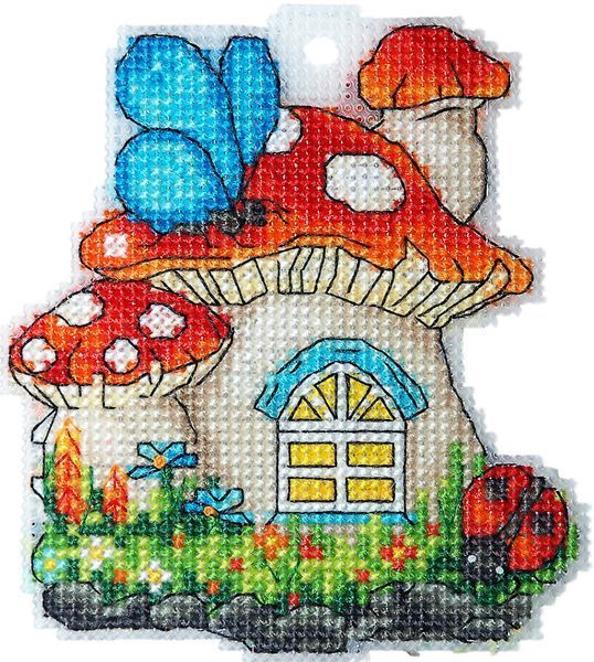 Набір для вишивки хрестиком Alisena &ldquo;Будиночок мухомор&rdquo; (art.8046) 8046 Alisena фото